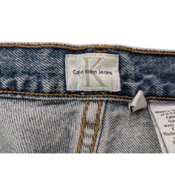 Calvin Klein Jeans Mens 36x32 Straight Leg Denim Pants Light Wash - Picture 6 of 8